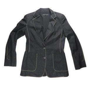 Lida Baday Jacket Blazer 6 Wool Linen Silk Work